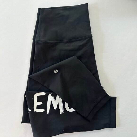Lululemon Wunder Train High-Rise Tight 25" Size 10 *Ed Curtis SE Black $118 - Picture 5 of 5